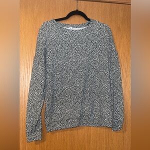 Athleta Balance Pullover Sweatshirt Micro Cheetah Print Size M